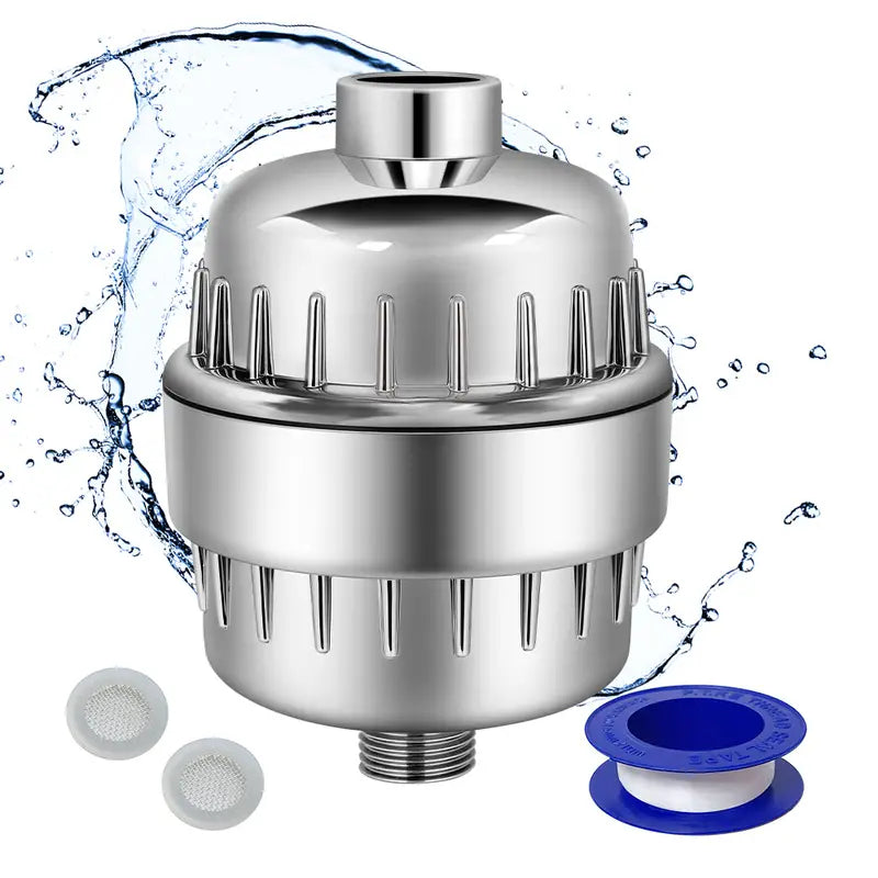 18-Stage Shower Filter for Hard Water - Removes Chlorine, Fluoride & Heavy Metals