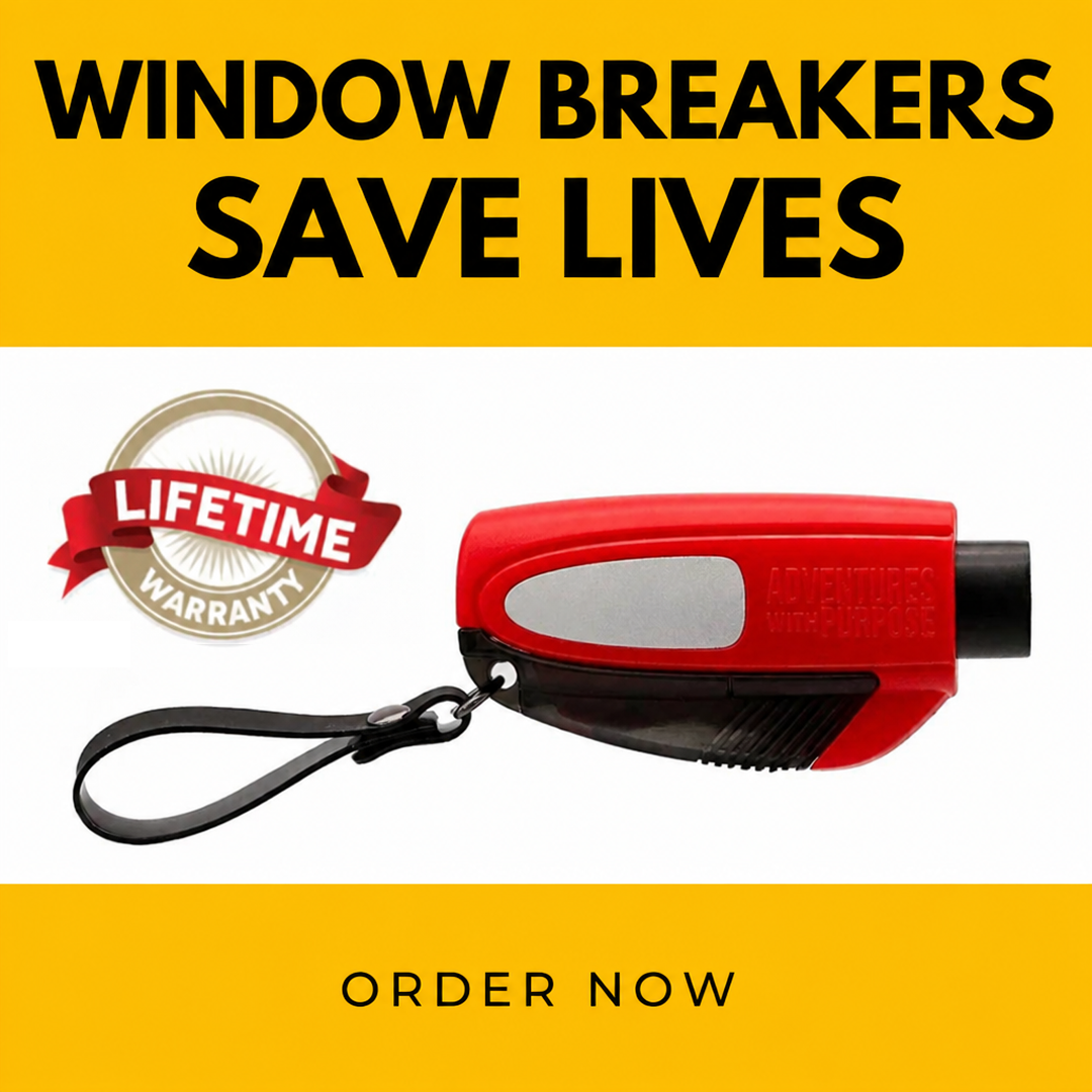2-in-1 Emergency Window Breaker & Seatbelt Cutter - Lifetime Warranty