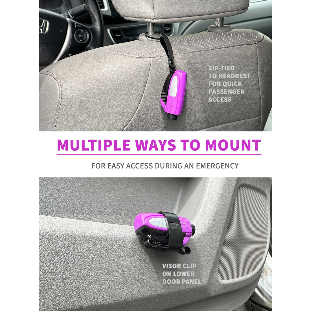 2-in-1 Emergency Window Breaker & Seatbelt Cutter - Lifetime Warranty